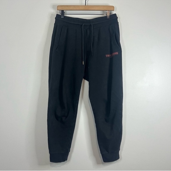 True Religion Black Welt Pocket Jogger Pants Small - Picture 2 of 6